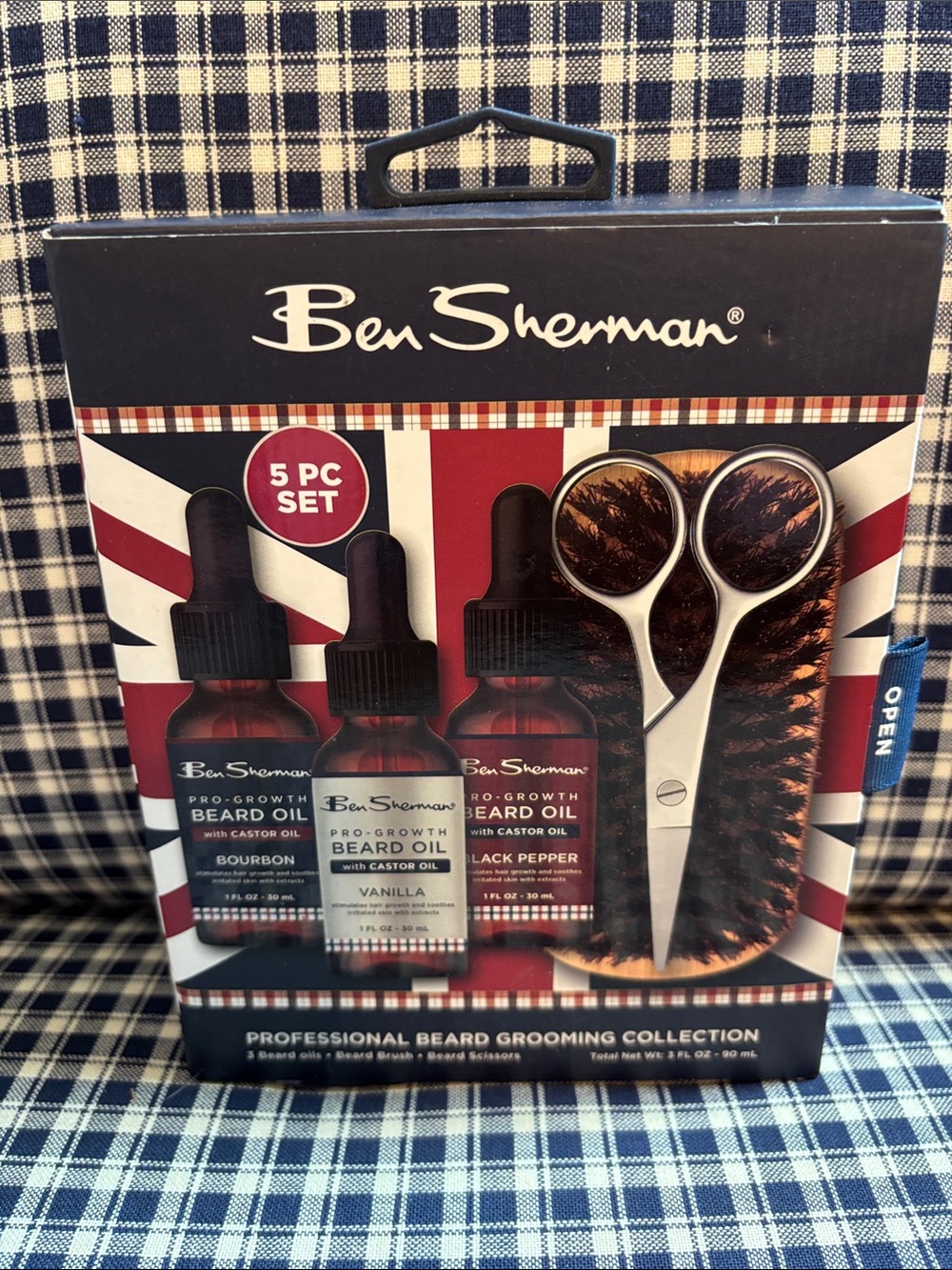 Ben Sherman Beard Grooming Set - Black, Brown, Red & White